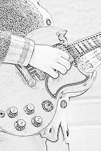 guitar closeup